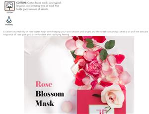5 x Jayjun Rose Blossom Water Mask - Brightening Smoothing Hydrating