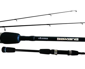 7ft Okuma Sakana 10-20lb Graphite Spin Rod - 2 Piece Spinning Rod with Split Grip