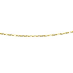 9ct Gold 40cm Solid Figaro Chain