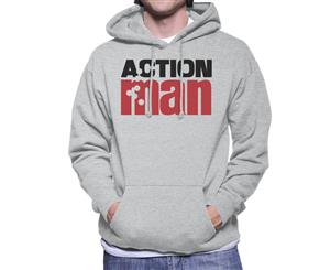 Action Man Logo Bullets Men's Hooded Sweatshirt - Heather Grey