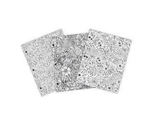 American Crafts - Creative Zen Colouring Folders 9.6 Inch X14 Inch 3 Pack Floral