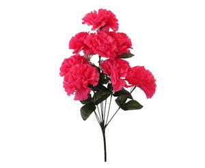 Artificial Fake Flowers Bouquet Greenery Foliage Leaf Roses Wedding Decor[Design Carnation (Hot Pink)]