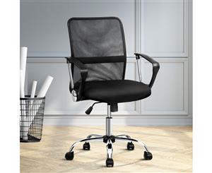 Artiss Office Chair Gaming Chair Computer Mesh Adjusted Chairs Executive Mid Back Black