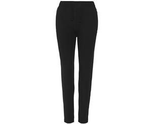 Awdis Hoods Womens/Ladies Girlie Tapered Track Pants (Jet Black) - RW5367