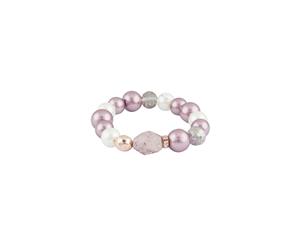 Barcs Pearl & Multi Stone Bracelet With Rose-Gold Coloured Accents