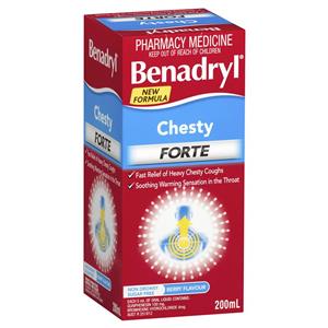 Benadryl Chesty Forte Cough Liquid Berry Flavour 200mL