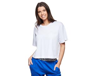 Bonds Women's Originals Short Sleeve Cropped Tee - Nu White