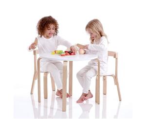 Boston Nat/White Table & 2 Chairs Set