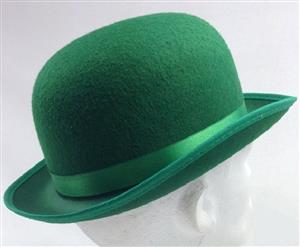 Bowler Hat Party Costume Derby Fancy Dress Dance Halloween Vintage Cap New - Green - Green