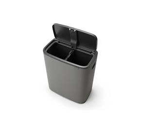 Brabantia BO Touch Bin 2 x 30L Mineral Concrete Grey