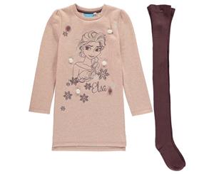 Character Girls Fleece Dress Set Infant - Disney Frozen Crew Neck Long Sleeve