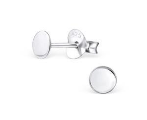 Childrens Round Sterling Silver Studs