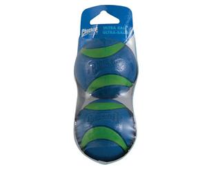 ChuckIt! Medium 2 Pack of Ultra Dog & Puppy Ball - Green & Blue (Chuck It)