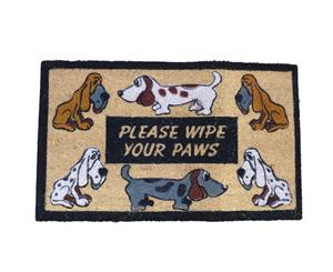 Coir Door Mat Dog Animal Lovers Gift Please Wipe Your Paws