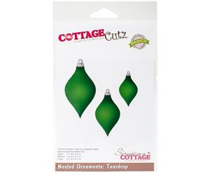 CottageCutz Basics Dies 3/Pkg-Teardrop Largest 2.2&quotX4.3"