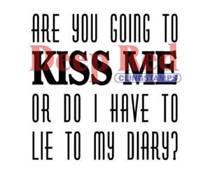 Deep Red Rubber Stamps - Kiss Me Sentiment