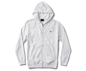 Diamond Supply Co Micro Brilliant Zip Hoodie White - White