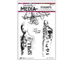 Dina Wakley - Media Cling Stamps 6 inch X9 inch - I Spill