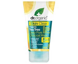 Dr Organic Skin Clear Tea Tree Deep Pore Charcoal Mask 100ml