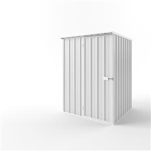 EnduraShed 1.5 x 1.5 x 2.12m Tall Flat Roof Garden Shed - Off White