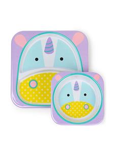 Eureka Unicorn Zoo Melamine Set