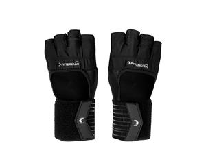 FITTERGEAR Climacool Gym Gloves with Wrist Wrap Black - Large