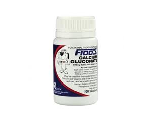 Fidos Calcium Gluconate Dietary Supplement For Cats & Dogs Tabs 100's (F4020)