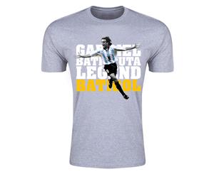 Gabriel Batistuta Argentina Legend T-Shirt (Grey)