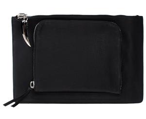 Giuseppe Zanotti Calfskin Zip Clutch - Black