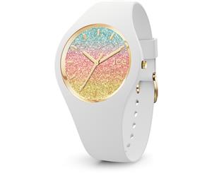 ICE Lo Collection Gold Case 34mm (S) Rainbow Dial White Strap