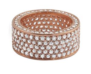 Iced Out Bling Micro Pave Ring - 360 ETERNITY rose gold