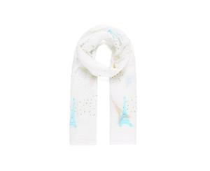 Intrigue Womens/Ladies Eiffel Tower Faux Pearl Scarf (White) - JW922