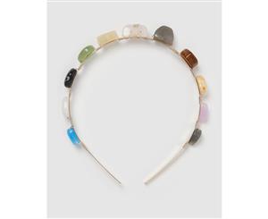 Izoa Wishful Headband Gold Multi