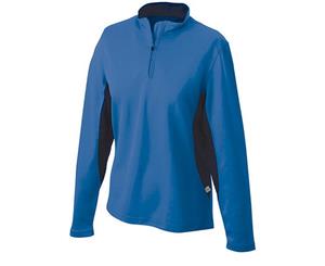 James And Nicholson Womens/Ladies Long Sleeved Half Zip Running Shirt (Royal Blue/Black) - FU422