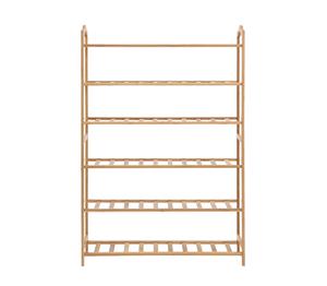 Levede Bamboo Shoe Rack Storage Wooden Organizer Shelf Stand 6 Tiers Layers 70cm