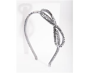 Lovisa Gunmetal Beaded Bow Headband