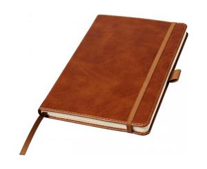 Luxe Coda A5 Leather Look Hard Cover Notebook (Brown) - PF3031