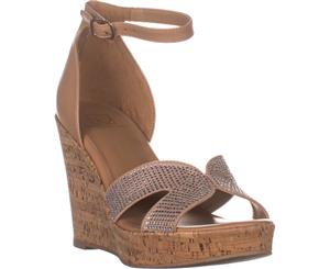 MG35 Bretta2 Wedge Ankle Strap Sandals Nude Bling