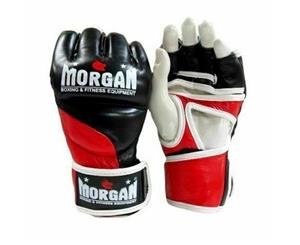 MORGAN V2 Platinum Leather MMA Grappling Gloves UFC Fight Gloves