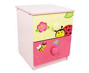 Magic Garden Kids' 54.93cm 2-Drawer Cabinet - Pink/Yellow