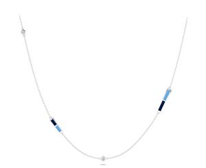 Manchester City FC Diamond Chain Necklace For Women In Sterling Silver Design by BIXLER - Sterling Silver