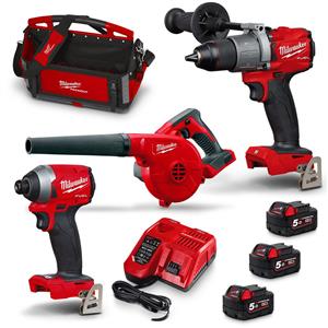 Milwaukee 18V 3 Piece 3 x 5.0Ah Combo Kit M18FPP3F2503P