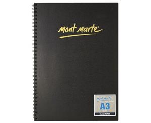 Mont Marte Visual Art Diary Black 140gsm 80pge A3