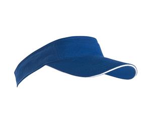 Myrtle Beach Adults Unisex Sandwich Sunvisor (Royal Blue/White) - FU269