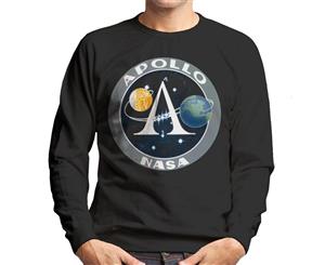 NASA Apollo Program Logo Badge Men's Sweatshirt - Black