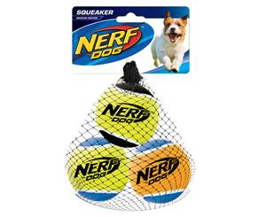 NERF Dog Medium Squeaker Tennis Balls 3-Pack