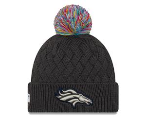 New Era Women Knit Beanie - CRUCIAL CATCH Denver Broncos - Charcoal