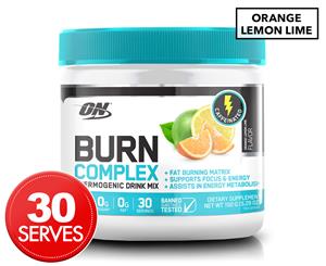Optimum Nutrition Burn Complex Thermogenic Drink Mix Orange Lemon Lime 150g