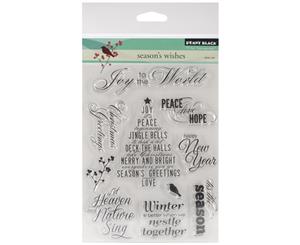 Penny Black Clear Stamps 5&quotX7"-Season's Wishes