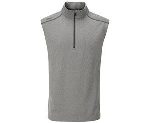 Ping Ramsey 1/2 Zip Ribbed Fleece Vest - Ash Marl - Mens